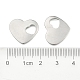 Valentine Gifts Ideas for Him 304 Stainless Steel Stamping Blank Tag Heart Charms Pendants(X-STAS-M004-04)-3