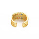 Brass Micro Pave Cubic Zirconia Cuff Rings for Women(RJEW-T016-37G-01)-2
