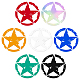 7 hojas 7 pegatinas autoadhesivas de plástico con estrellas de colores para coche(STIC-GA0001-13)-1