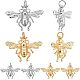 8Pcs 2 Colors Rack Plating Brass Pendants(KK-GO0002-33)-1
