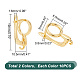 20Pcs 2 Colors Brass Huggie Hoop Earring Findings(KK-AR0003-04)-2