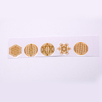 Self Adhesive Brass Stickers, Scrapbooking Stickers, for Epoxy Resin Crafts, Flower of Life Pattern, Golden, 19~21x20~21x0.1mm, 5pcs/sheet(DIY-WH0171-78G)