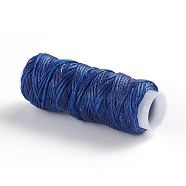 Waxed Polyester Cord, for Jewelry Making, Dark Blue, 0.8mm, about 30m/roll(YC-WH0007-03B-08)