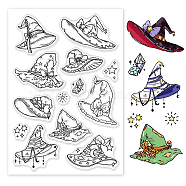 Custom PVC Plastic Clear Stamps, for DIY Scrapbooking, Photo Album Decorative, Cards Making, Hat, 160x110mm(DIY-WH0618-0085)