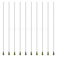 10Pcs 304 Stainless Steel Blunt Tip Dispensing Needle with PP Luer Lock, Syringe Needle Applicator Needles for Liquid Measuring Epoxy Resin Craft, Dark Green, 27.2x0.75cm(FIND-BC0005-10)