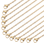 20Pcs Vacuum Plating 304 Stainless Steel Cable Chain Necklaces Set, Golden, 19.7 inch(50cm)(STAS-SC0006-22G)