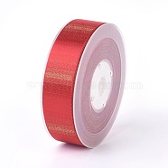 Double Face Polyester Satin Ribbons, FireBrick, 1 inch(25mm), about 100yards/roll(91.44m/roll)(SRIB-P012-B10-25mm)