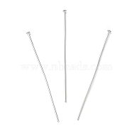 Iron Flat Head Pins, for Jewelry Making, Platinum, 18 Gauge, 55~56x1mm, Head: 2.2mm(X-IFIN-A020-01P)