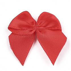 Handmade Woven Costume Accessories, Bowknot & Hair Bows, Red, 25~35x30~35x2~3mm(X-WOVE-Q076-05)