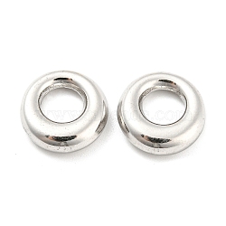 304 Stainless Steel Charms, Ring Charms, Stainless Steel Color, 13x12x4mm, Hole: 6mm(STAS-I202-28P-A)