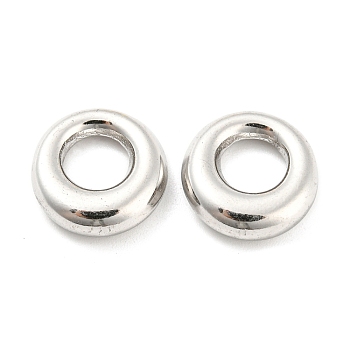 304 Stainless Steel Charms, Ring Charms, Stainless Steel Color, 13x12x4mm, Hole: 6mm