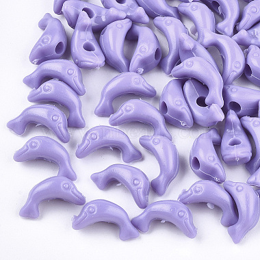 15mm Lilac Dolphin Acrylic Beads