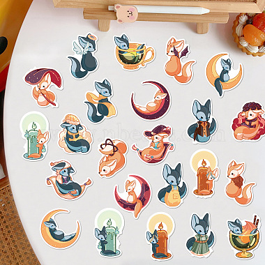 Fox Paper Stickers Set(X-DIY-M031-41)-6