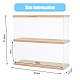 2-Tier Transparent Acrylic Minifigures Display Case with Wooden Base(ODIS-WH0043-65)-2