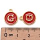 Golden Plated Alloy Enamel Charms(ENAM-S118-03G)-3