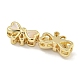 Brass Pave Shell Bowknot Multi-Strand Links(KK-Q820-18G)-2