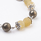 Natural Gemstone Link & Charm Bracelets(BJEW-JB03674)-3