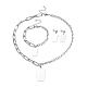304 chaînes de trombones en acier inoxydable et ensembles de bijoux de chaîne de câble(SJEW-K153-16P)-1