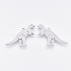 Non-Tarnish 201 Stainless Steel Pendants, Laser Cut Pendants, Dinosaur, Stainless Steel Color, 19.5x24x1mm, Hole: 1.4mm(X-STAS-T044-105P)
