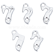 SUPERFINDINGS 5Pcs 5 Styles Aluminum Tail Hook, Variable Speed Hook, Bicycle Accessories, Silver, 1pc/style(FIND-FH0002-01)