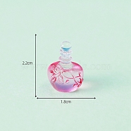 Luminous Glow in the Dark Mini Model, Micro Landscape Dollhouse Accessories, Pretending Prop Decorations, Bottle, Cerise, 18x22mm(PW-WG43FF0-06)