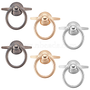 WADORN 6Pcs 3 Colors Zinc Alloy Ring Suspension Clasps, Bag Strap Connector Buckle, for Bag Replacement Accessories, Mixed Color, 4.4cm, 2pcs/color(FIND-WR0007-59)
