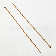 Bamboo Single Pointed Knitting Needles, Peru, 400x10x4.5mm, 2pcs/bag(X-TOOL-R054-4.5mm)