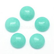 Natural Dyed Jade Cabochons, Half Round, 12x5~6mm(X-G-P393-R30-12mm)