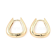 Brass Hoop Earrings, Teardrop, Light Gold, 19x18.5x4mm(EJEW-I289-23A-KCG)