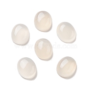 Natural White Agate Cabochons, Oval, 12x10x4.5mm(G-G145-01A-21)