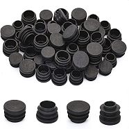 CHGCRAFT 64Pcs 4 Style Plastic Furniture End Caps, Chair Leg Inserts Plug, Round Tube Inserts, Chair Leg Glide Protectors, Column, Black, 20~30x9.5~17mm, 16pcs/style(FIND-CA0005-46)