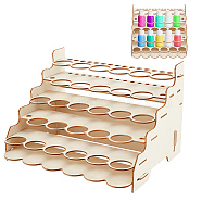 5-Layer Wooden Craft Paint & Brash Rack, Pigment Organizer Holder, for Paint Tool Storage, Wheat, Finished Product: 25.5x21.2x17cm(DIY-WH0401-05)