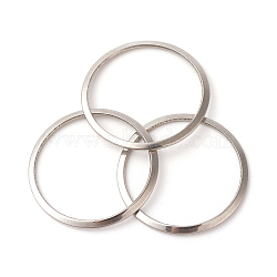 Tarnish Resistant 201 Stainless Steel Linking Rings, Ring, Stainless Steel Color, 20x0.5mm, Inner Diameter: 17.5~18mm(STAS-F192-001P-01)