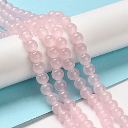 Baking Painted Imitation Jade Glass Round Bead Strands, Pearl Pink, 8.5~9mm, Hole: 1.5mm, about 105pcs/strand, 31.8 inch(X-DGLA-Q021-8mm-45)