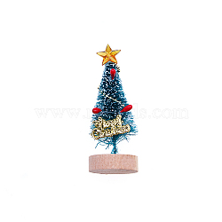 Doll House Mini Ornament, Plastic Christmas Home Decorations, Christmas Tree, 65mm(MIMO-PW0003-135B)