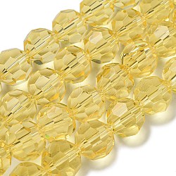 K9 Glass, Imitation Austrian Crystal Bead Strands, Grade AAA, Faceted Round, Light Yellow, 12mm, Hole: 0.9~1mm, about 33pcs/strand, 15.7 inch(G-M181-12mm-09A)