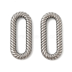 304 Stainless Steel Linking Rings, Twisted Oval, Stainless Steel Color, 21.5x9.5x2.5mm, Inner Diameter: 16x4mm(STAS-K254-06G-P)