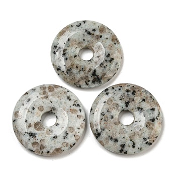 Natural Sesame Jasper Pendants, Donut Charms, 39~40.5x5~7mm, Hole: 8~8.5mm