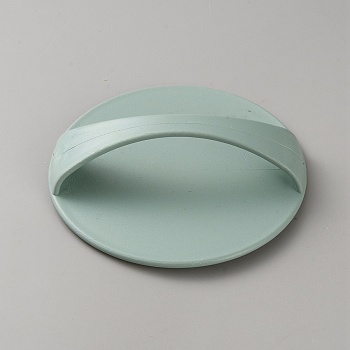 Plastic Block Printing Barens, Printmaking Ink Plates, with Handle, Flat Round, Sea Green, 99x27.5mm