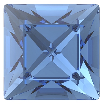 Preciosa&reg MAXIMA Crystal Fancy Stones, Czech Crystal, 435 23 615 Square, Dura Foiling, 30050 Sapphire, 6x6mm