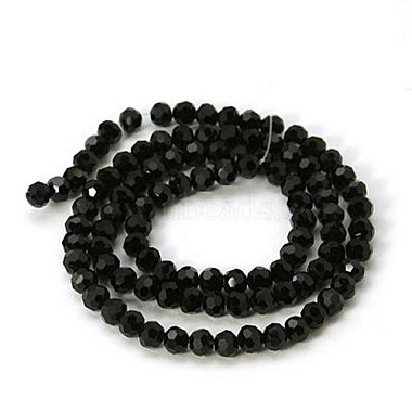 Faceted Glass Round Beads Strands(X-GF4mmC27)-2