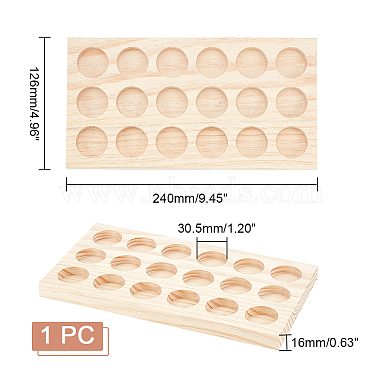 18 présentoirs de stockage d'huile essentielle en bois de pin à fentes(AJEW-WH0342-25)-2