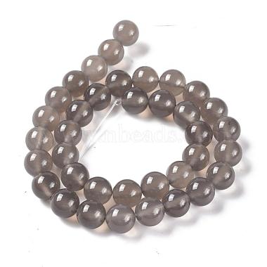 Natural Gray Agate Bead Strands(G-R193-12-10mm)-2