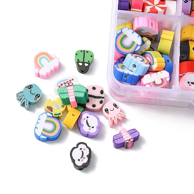 160Pcs 8 Style Handmade Polymer Clay Beads(CLAY-YW0001-72)-3