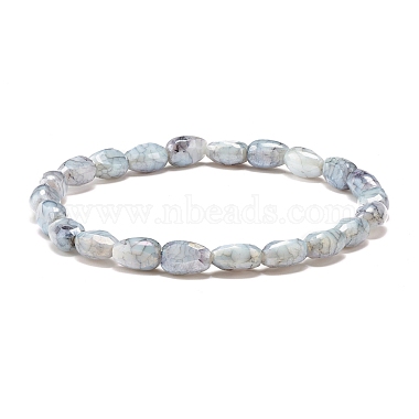 Bling Imitation Gemstone Glass Teardrop Beads Stretch Bracelet for Women(BJEW-JB07421)-8