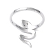 Bague ajustable en acier inoxydable anti-ternissement 304 en forme de serpent pour femme(RJEW-I097-06P)-3