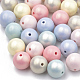 Spray Painted Style Acrylic Beads(MACR-T010-8mm)-1