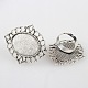 Vintage Adjustable Iron Flower Finger Ring Components Alloy Cabochon Bezel Settings(X-PALLOY-O036-03AS)-1