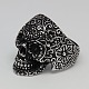Personalized Retro Halloween Jewelry Sugar Skull Rings for Men(RJEW-F006-163)-2