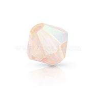 Preciosa&reg Crystal Beads, Czech Crystal, Bicone(451 69 302 Rondelle), 70120 20000 Light Rose AB 2x, 6mm(X-PRC-BA6-70120-20000)